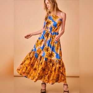 Hunter Bell Alana Dress in Tropical Palm Size 10 NWT